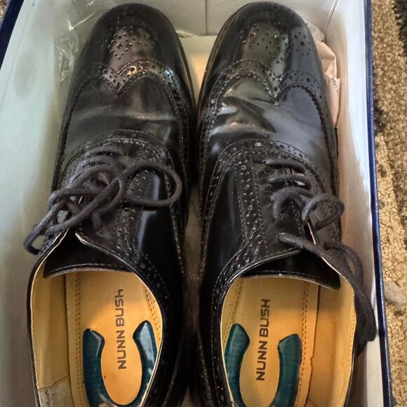 Nunn-bush Men's Black and Brown Oxfords - Picture 1 of 5